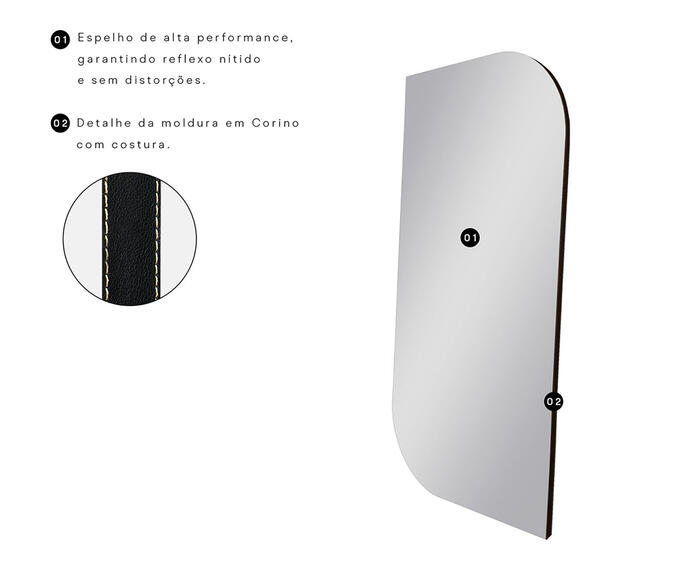 Espelho com Led Smart Bahrein Caf&eacute; image number 3