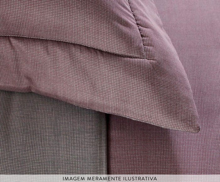 Jogo de Cobre-Leito Bud Vision Orion Estampado Chumbo e Bord&ocirc; 270 Fios - Queen Size image number 2