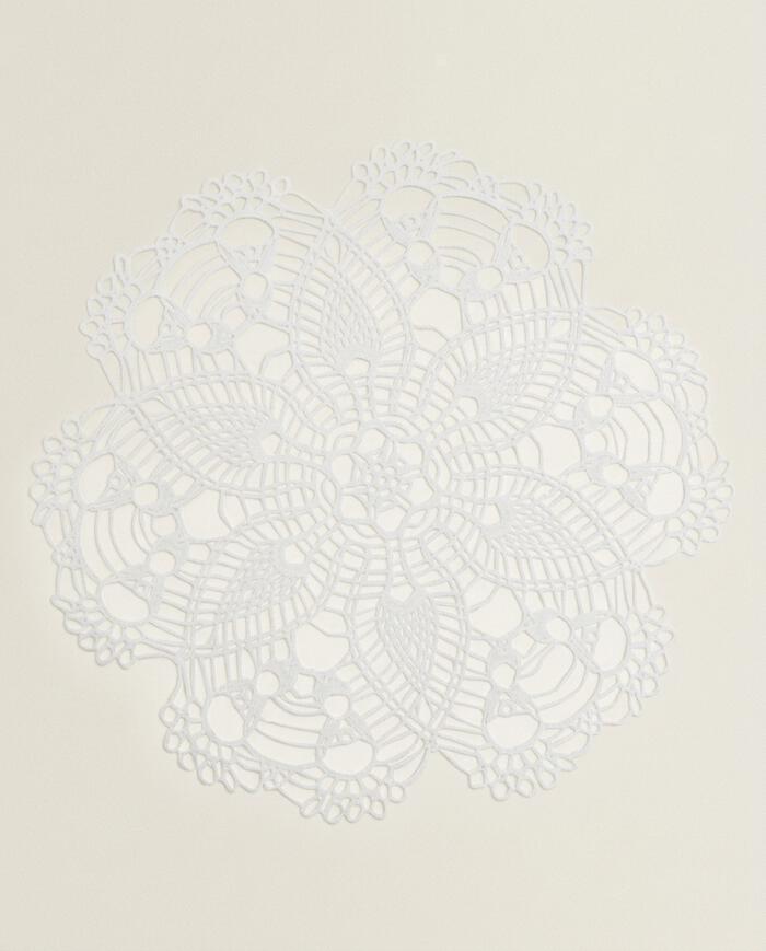 Lugar Americano Midnight Flower Branco - image 0
