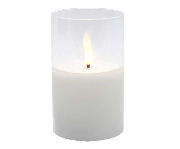Vela Decorativa de LED Torche Branco Pequena - image 0