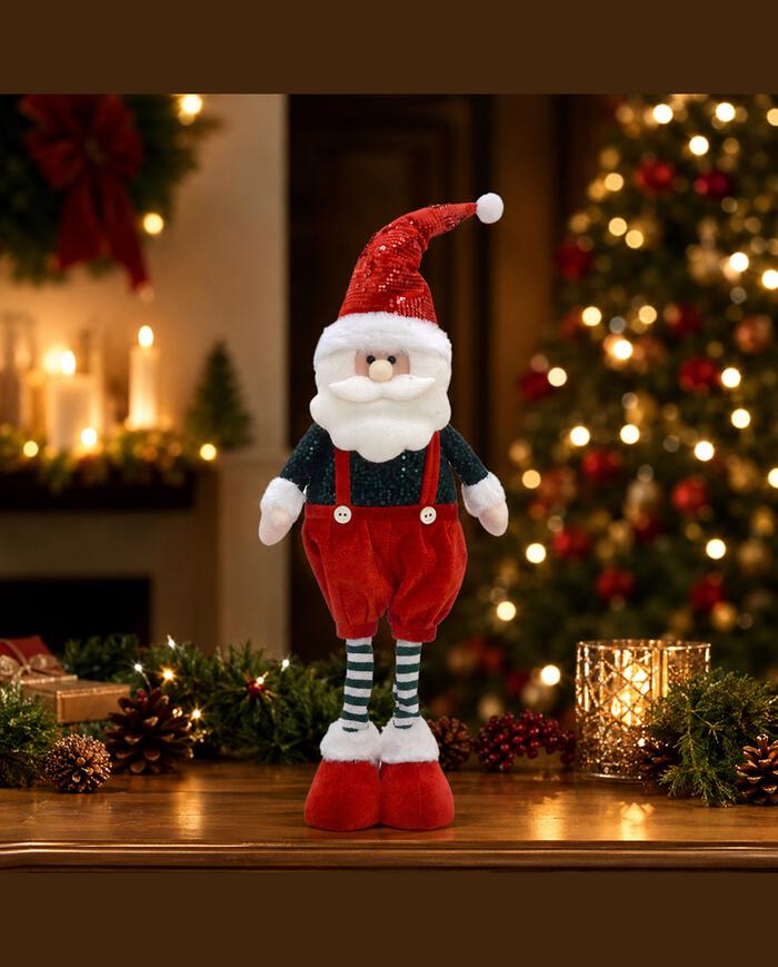 Papai Noel Decorativo em P&eacute; Suspens&oacute;rio Listras image number 2