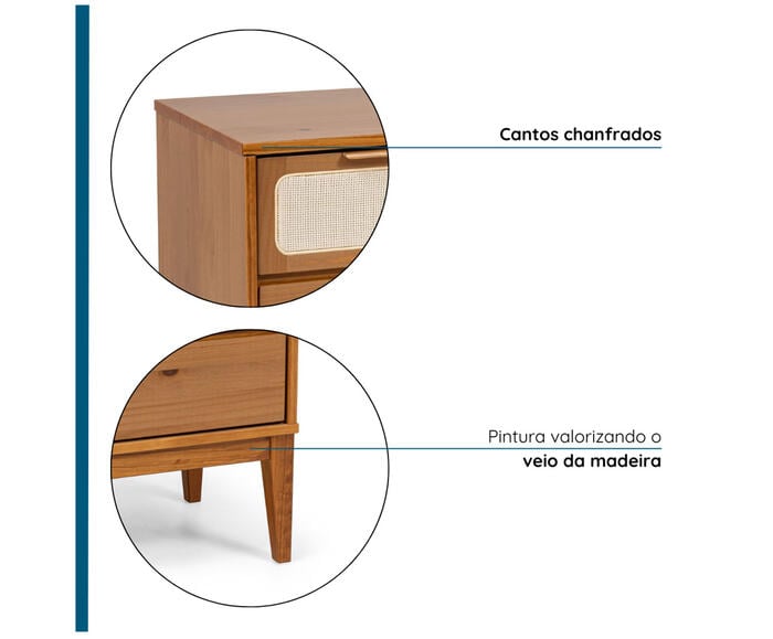 Mesa de Cabeceira Viena Mel image number 4