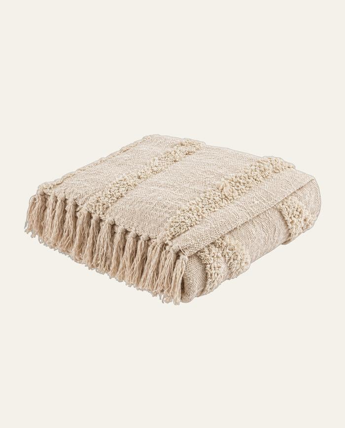 Manta Etnica Tufting Natural - image 0