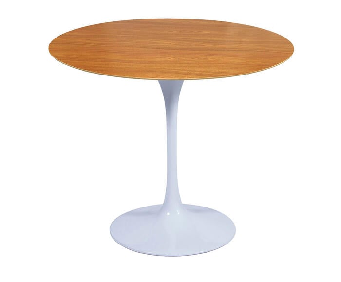 Mesa Saarinen Redonda Freij&oacute; Base Branca image number 1