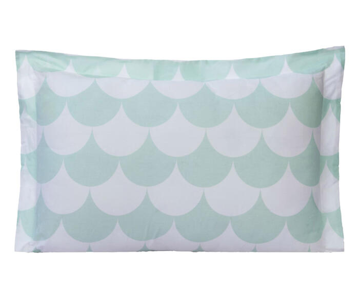 Fronha Percalle Estampada Scale Menta 200 Fios - image 0
