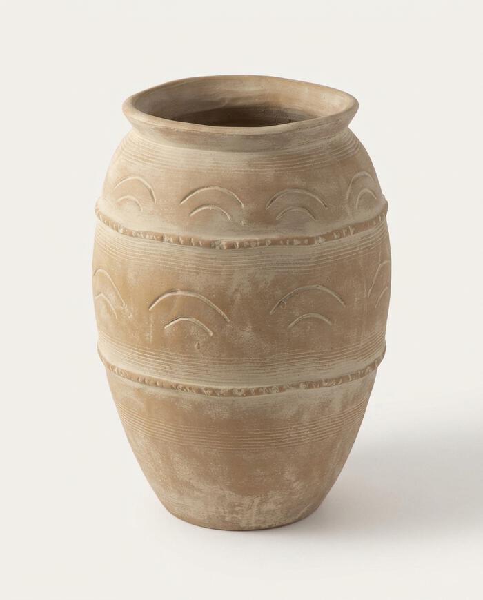 Vaso Decorativo Baroque Terracota M&eacute;dio - image 1