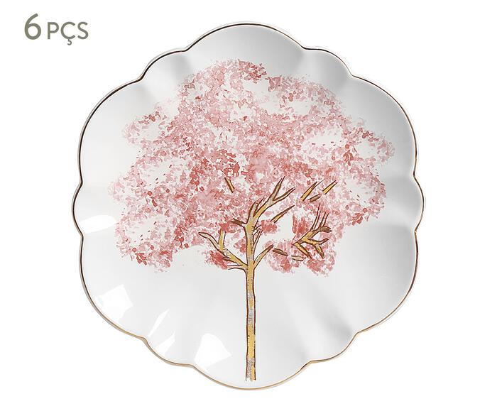 Jogo de Prato Raso com Filete Ouro Ype Rosa - image 0