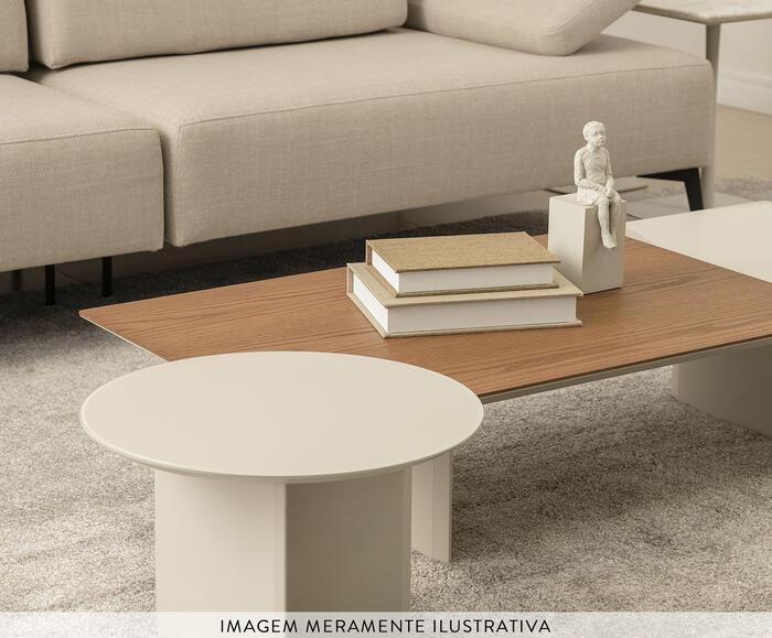 Mesa de Centro Redonda Nina Off-White - image 1
