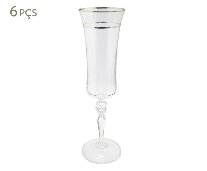 Jogo de Ta&ccedil;as para Champanhe em Cristal Grace Platinum Rim - image 0