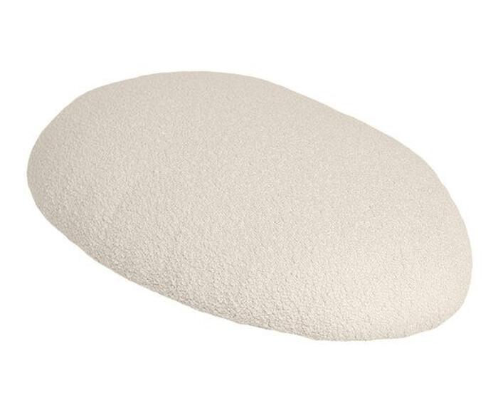 Almofada Bra&ccedil;o Org&acirc;nico Oval Laguna by Elle - Boucle Off White - image 1