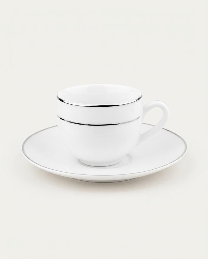 X&iacute;cara para Caf&eacute; com Filete Prata Double - image 0