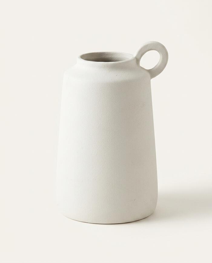 Vaso em Cer&acirc;mica Mesquenete - Off White - image 1