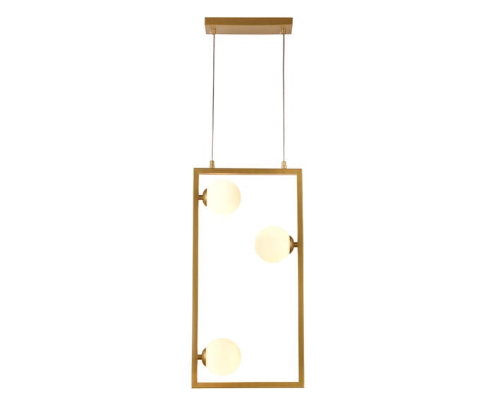 Pendente Balan&ccedil;o Dourado Branco Bivolt - 30X60X30cm - image 0