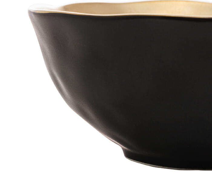 Bowl em Porcelana Dubai Preto e Dourado image number 3