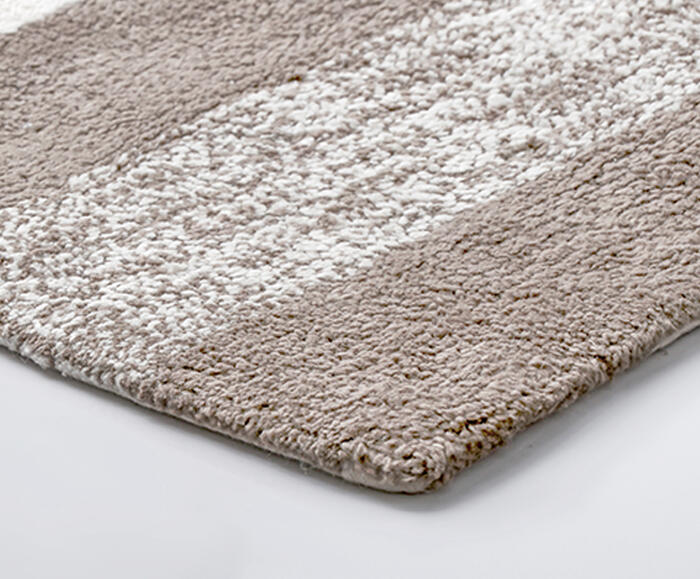 Passadeira para Banheiro Trapezio Off-White e Bege - image 1