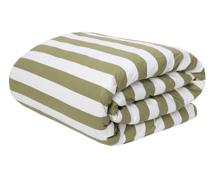 Duvet Listras Bold Verde Oliveira 200 Fios - image 1