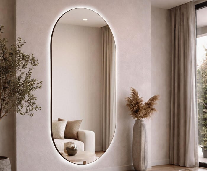 Espelho com Led Smart Doha Preto image number 4