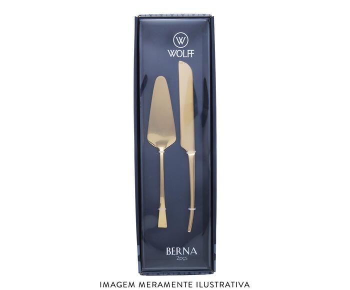 Jogo para Servir Bolo Berna Dourado image number 3