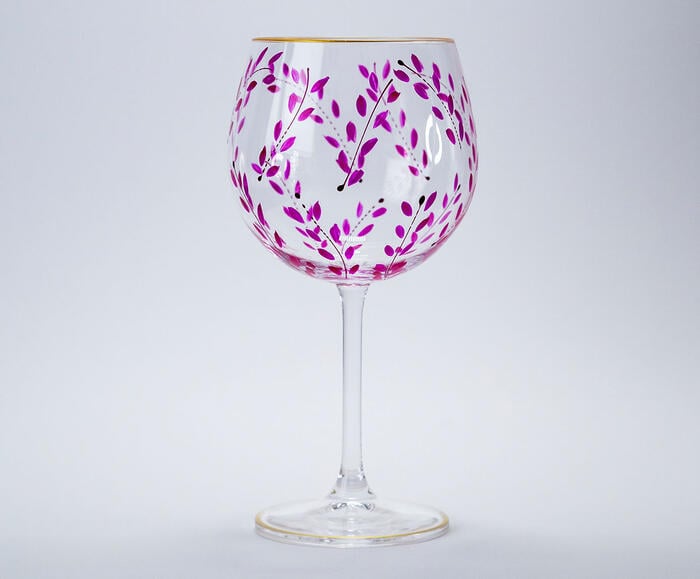 Ta&ccedil;a para Gin em Cristal Magenta - image 1