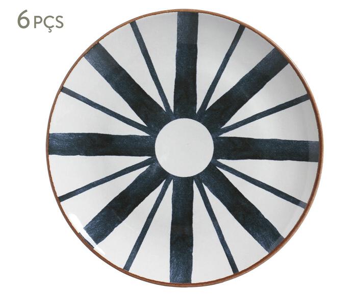 Jogo de Pratos Raso Coup Stoneware Tr&oacute;pico Abstrato - image 0