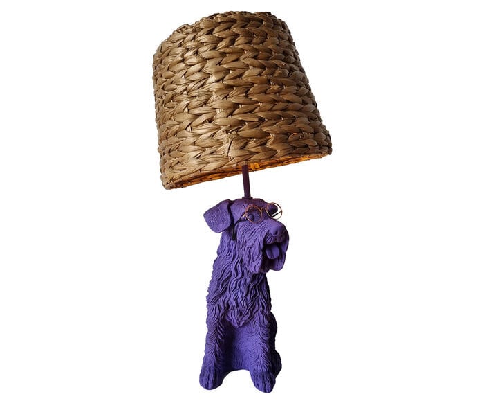 Base Lumin&aacute;ria Cachorro Schnauzer Gabrielo Roxo - image 1