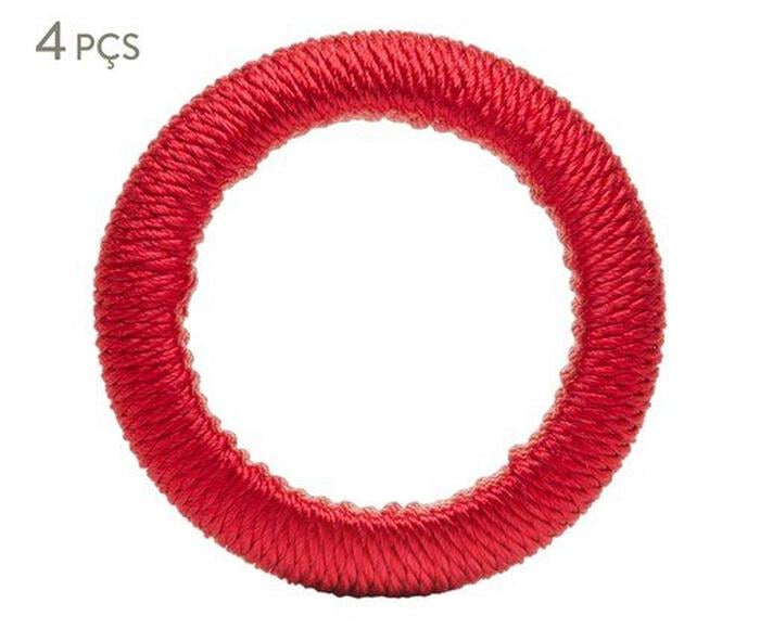 Jogo de An&eacute;is para Guardanapo Tress&ecirc; Vermelho - image 0