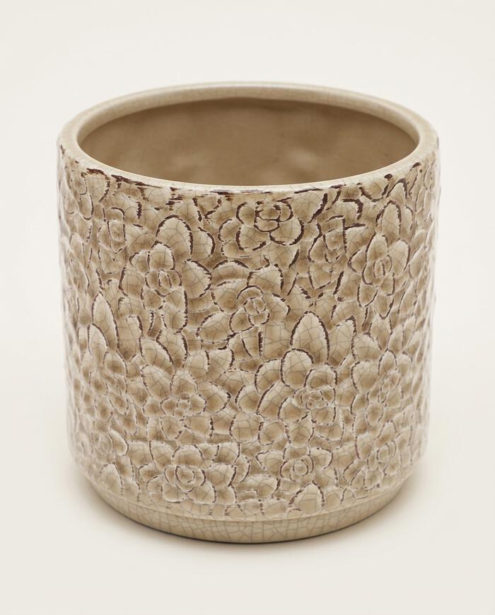 Vaso em Cer&acirc;mica com Textura Floral - image 1