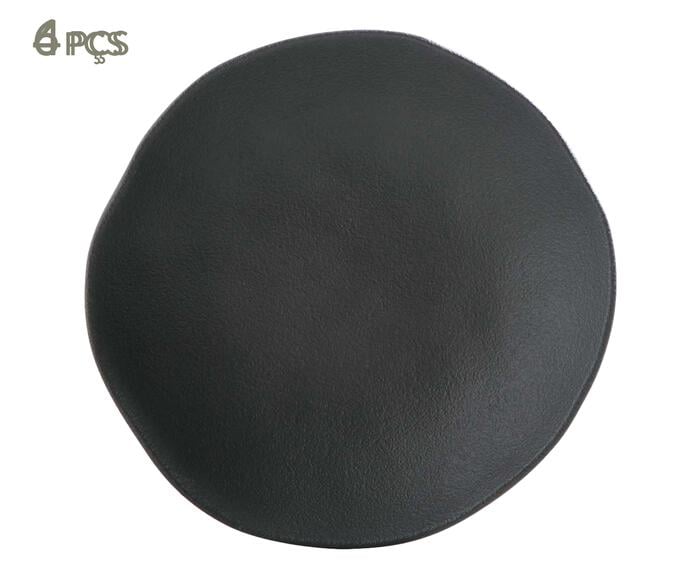 Jogo de Pratos para Sobremesa Org&acirc;nico Preto Matte Preto - image 0