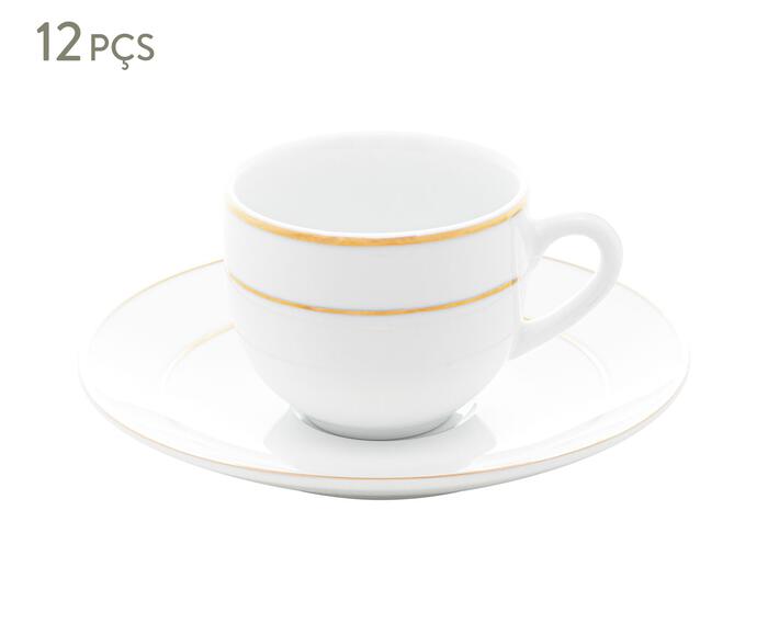 Jogo de X&iacute;caras para Caf&eacute; com Fio Dourado M&ocirc;naco - image 0