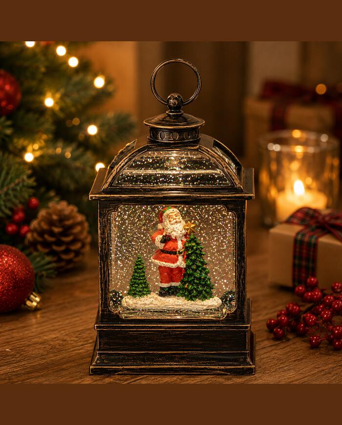 Lanterna Natalina Papai Noel Na Neve image number 2