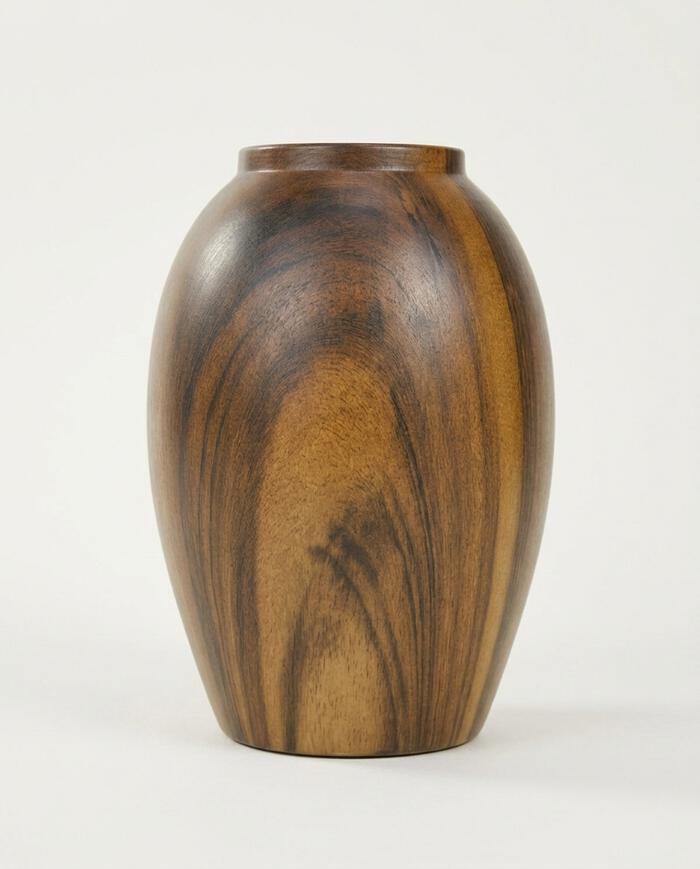Vaso Redondo em Madeira Dolamita Natural - image 0