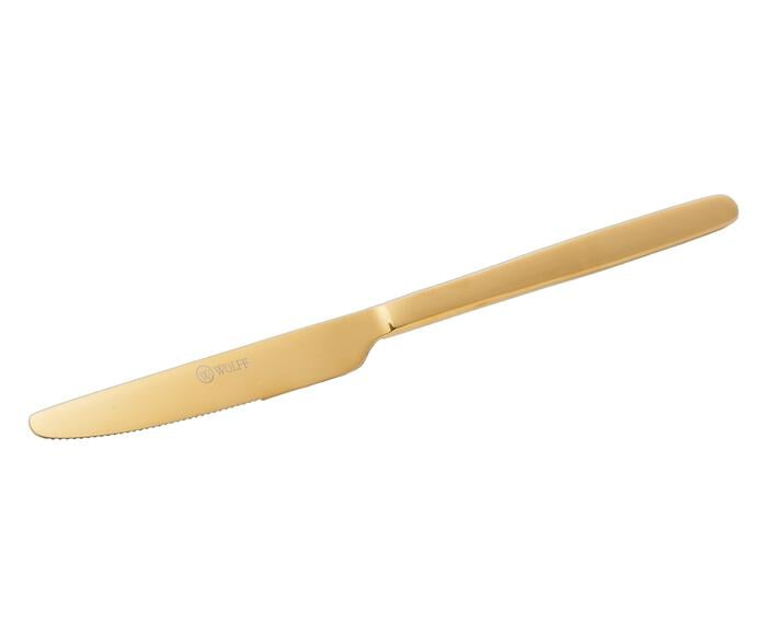 Jogo de Facas para Churrasco em A&ccedil;o Inox Viena Dourado - image 1