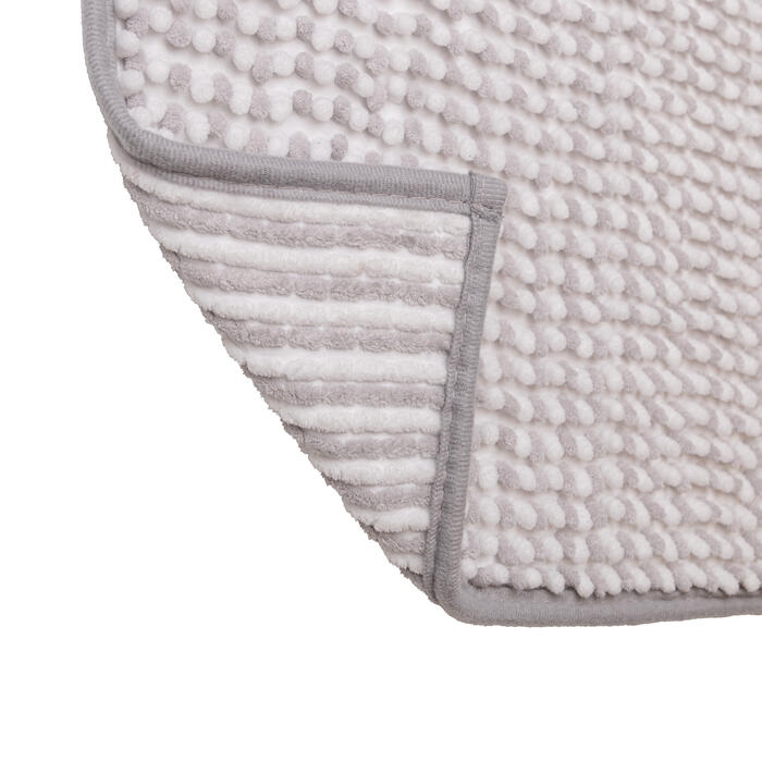 Tapete para Banheiro Comfort Branco e Cinza Chenille image number 1