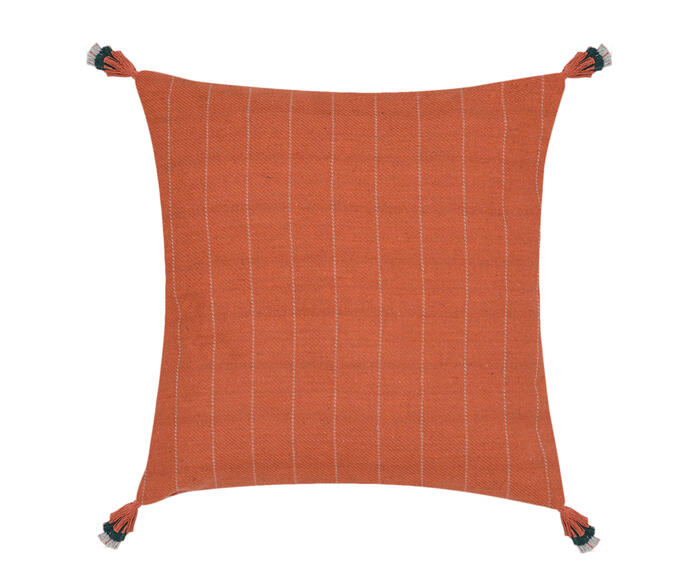 Capa de Almofada com Tassel Etnica Telha e Cinza - image 0