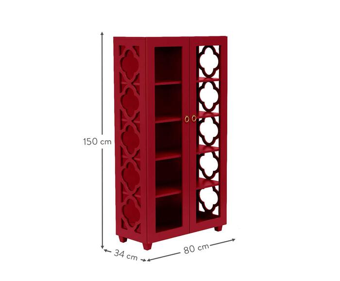 Cristaleira Portal Firebrick - Vermelho image number 11