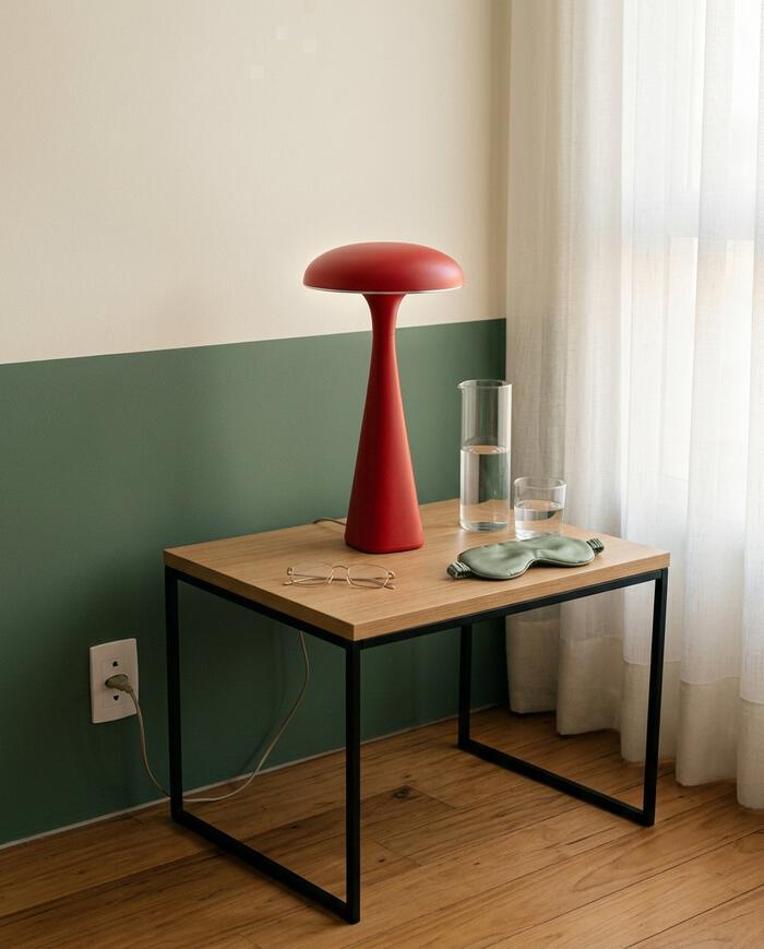 Lumin&aacute;ria de Mesa Liz Vermelha - image 1