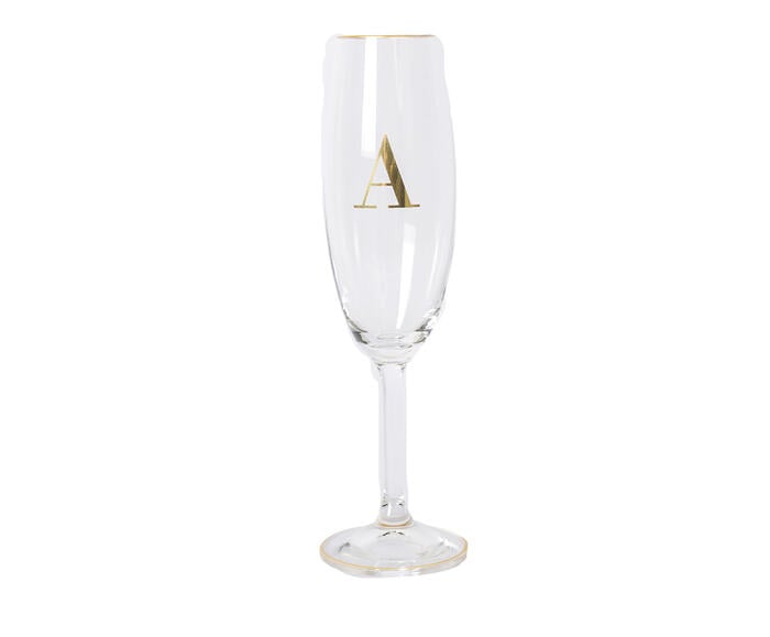 Ta&ccedil;a para Champagne em Cristal Inicial Gold A - image 0