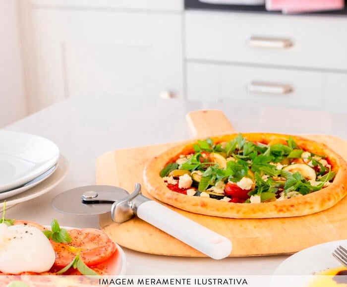 Cortador de Pizza Profissional em Inox Kitchenaid Branco image number 2