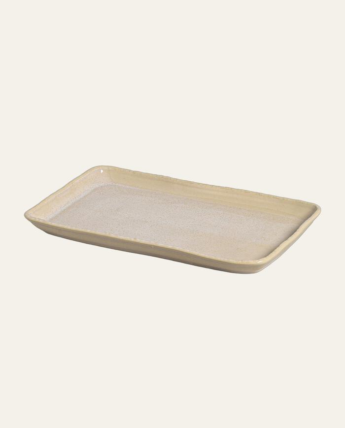 Travessa Retangular Org&acirc;nico Eco Stone Latte Cru - image 1