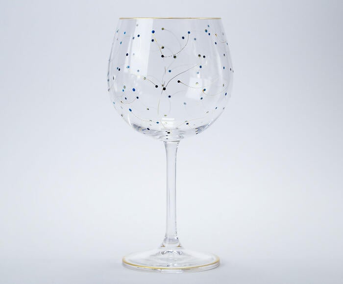 Ta&ccedil;a para Gin em Cristal Blue Leave - image 1