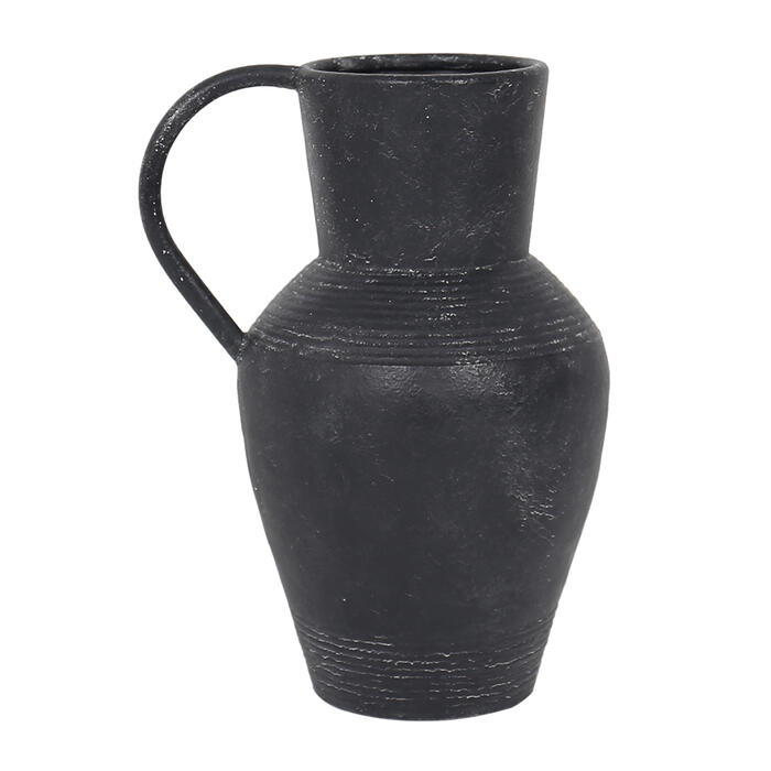 Vaso em Metal com Al&ccedil;a Lateral Preto - image 0