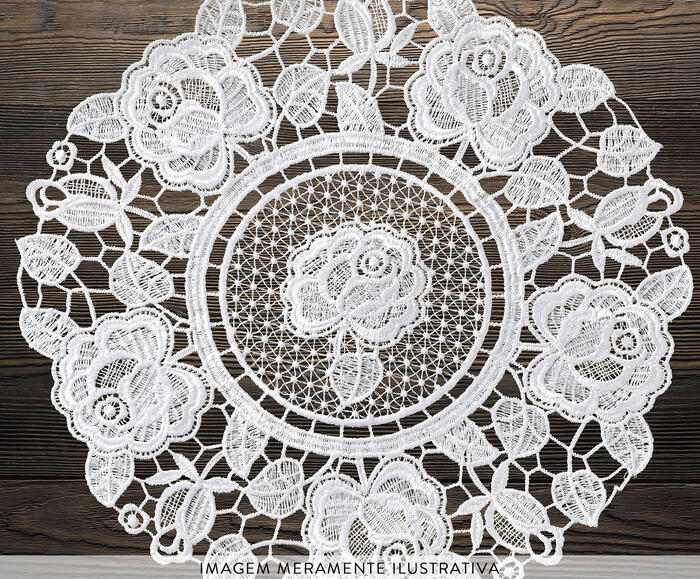 Toalha de Bandeja Floral Branco - image 1