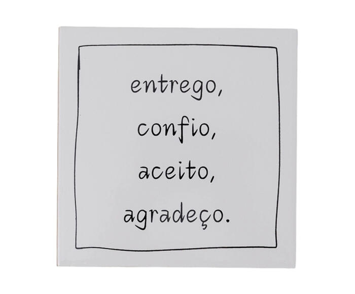 Azulejo Decorativo "Entrego, confio, aceito e agrade&ccedil;o" - image 0