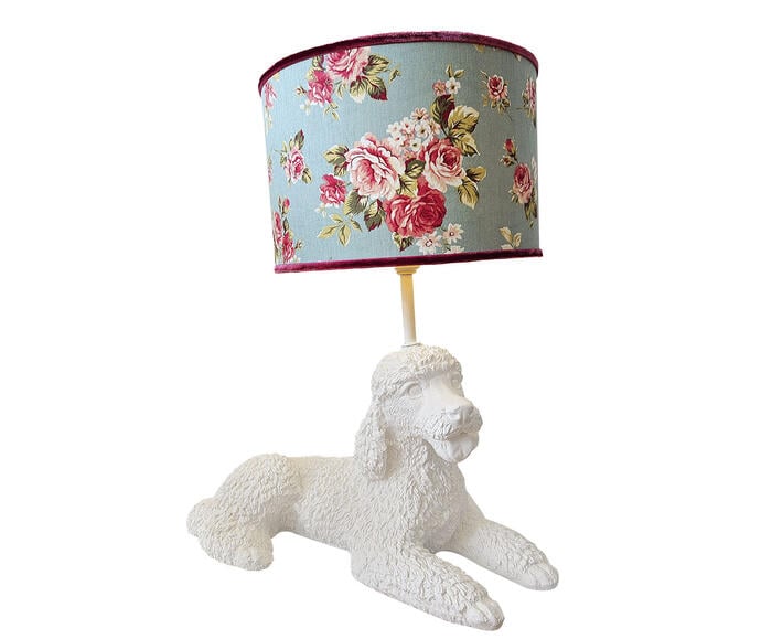 Base Lumin&aacute;ria Cachorro Poodle Carlotinha Branco - image 1