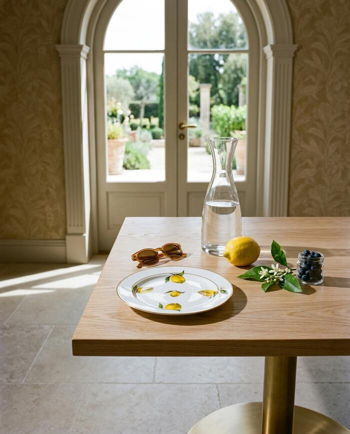 Prato Sobremesa Filete Duplo em Ouro Sicilia - image 1