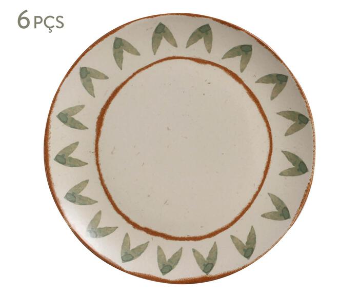Jogo de Pratos Raso Coup Stoneware Magari Floral - image 0
