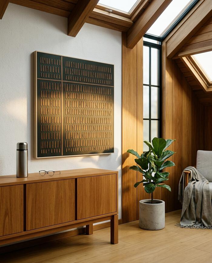 Quadro Decorativo Coda Preto e Marrom - image 1