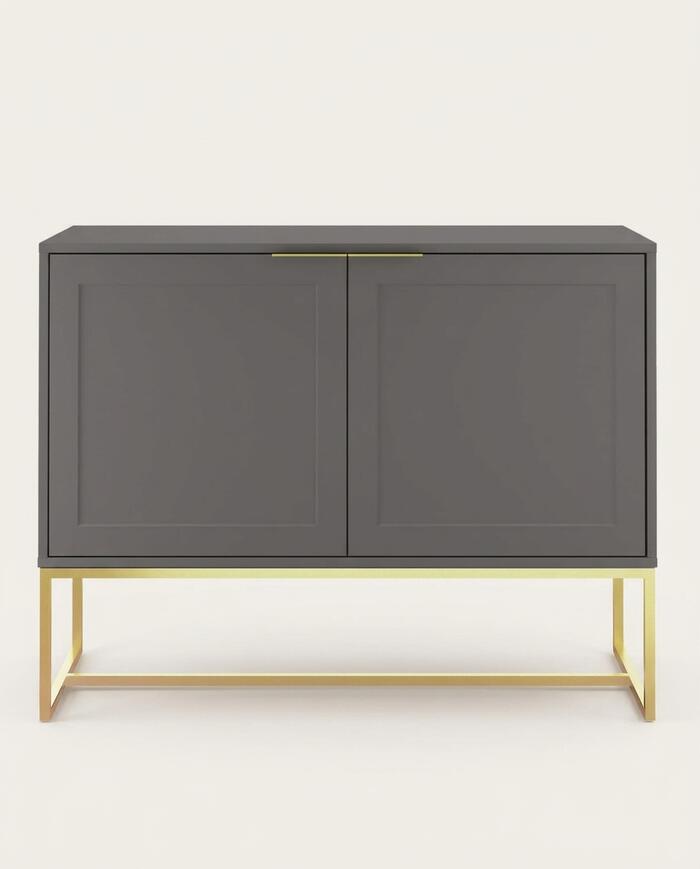 Buffet Asine Cinza e Dourado - image 0