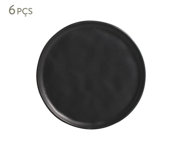 Jogo de Pratos para Sobremesa Bio Matte Preto - image 0