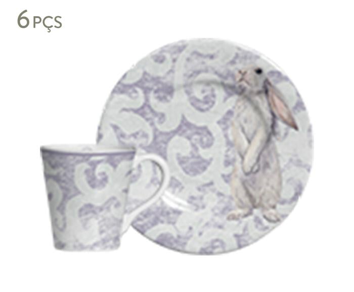 Jogo de X&iacute;caras para Caf&eacute; com Pires Sweet Easter Two - image 0